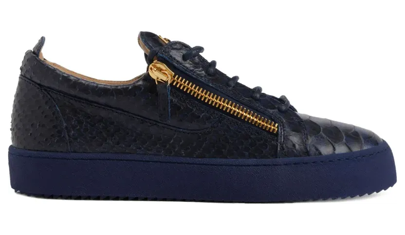 Giuseppe Zanotti Frankie Sneakers mit Reptil-Optik – Blau (RM50021003)