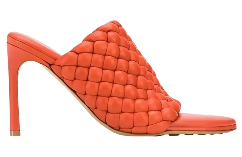 Bottega Veneta Curve Leather Sandals Orange (621340VBTG06513)