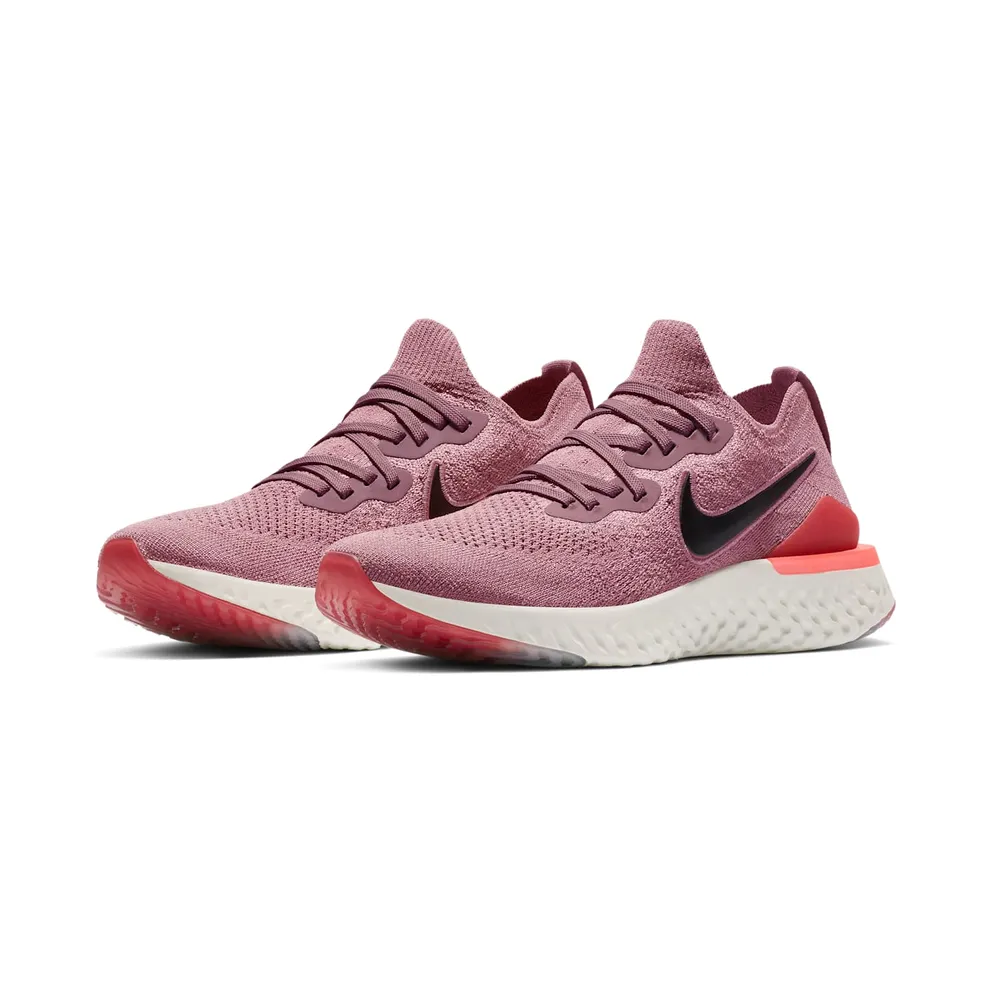 Nike Epic React Flyknit 2 Plum Dust (W) Plum Dust/Black-Ember Glow-Bleached Coral-Barely Grey (BQ8927-500)