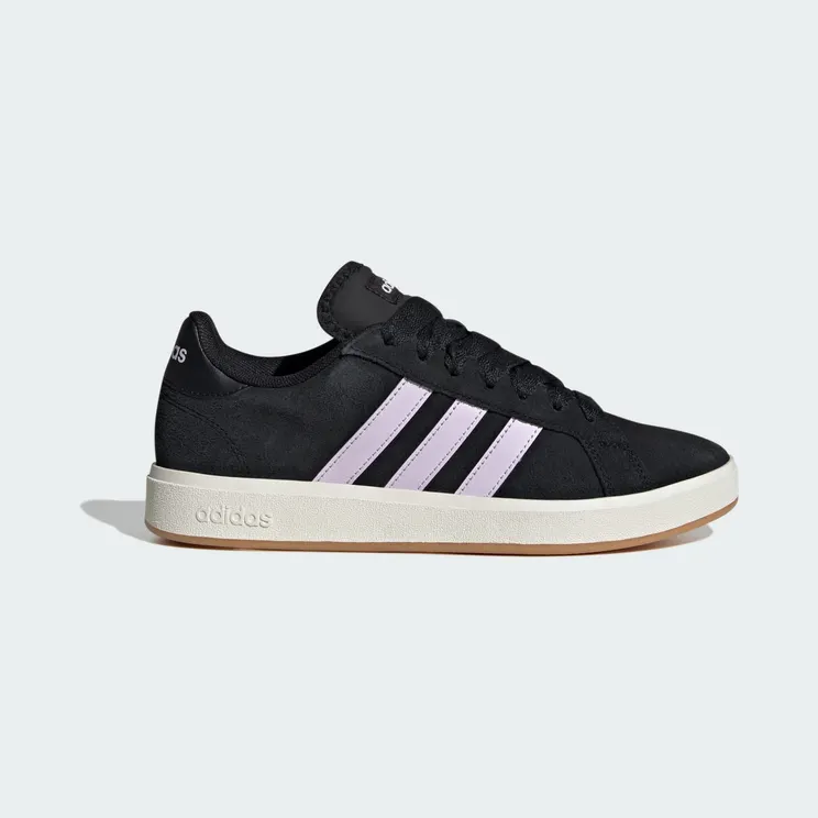 Adidas Grand Court Base 00s “Core Black / Ice Lavender / Off White” (JQ3596)