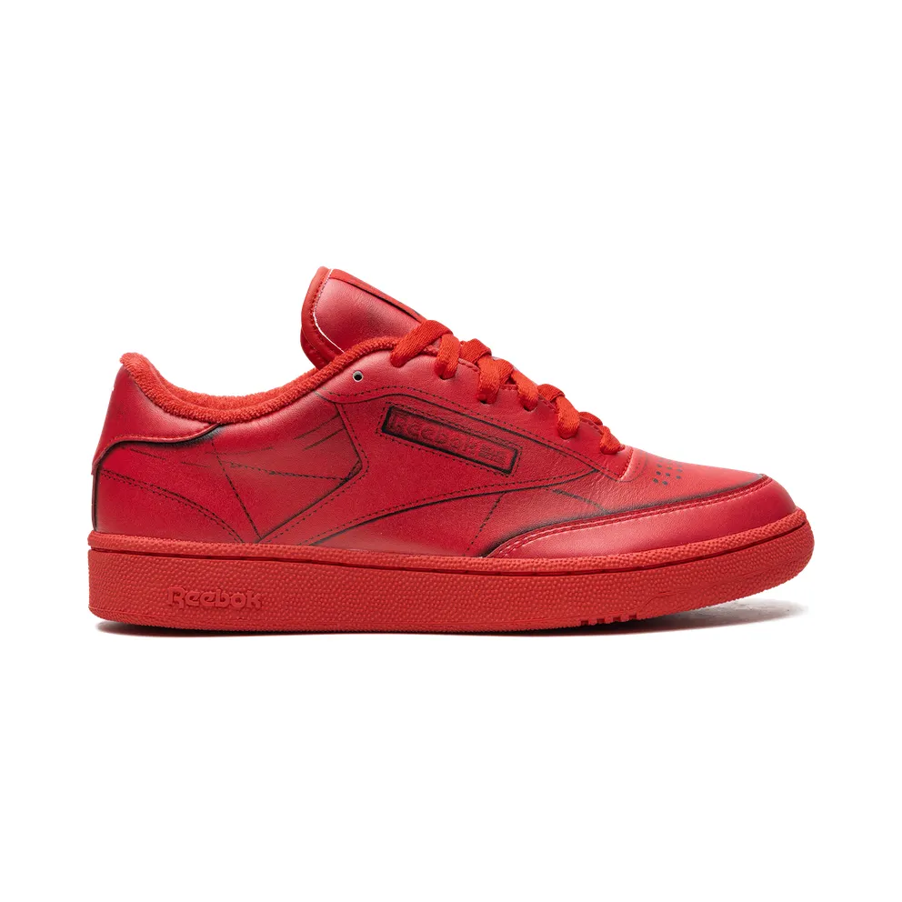 Reebok Maison Margiela Club C Shoes Vector Red / White / Black (H02408)