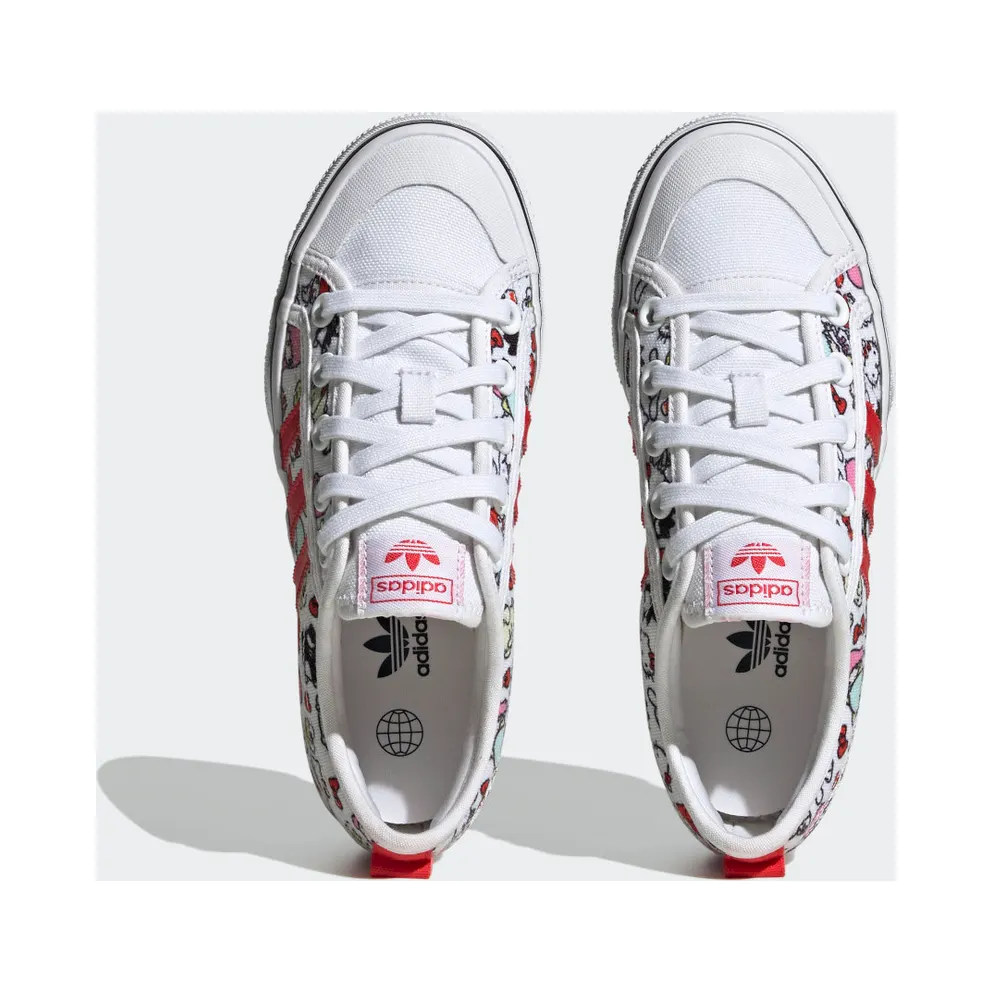Adidas Nizza Platform Cloud White / Core Black / Vivid Red (HQ6888)