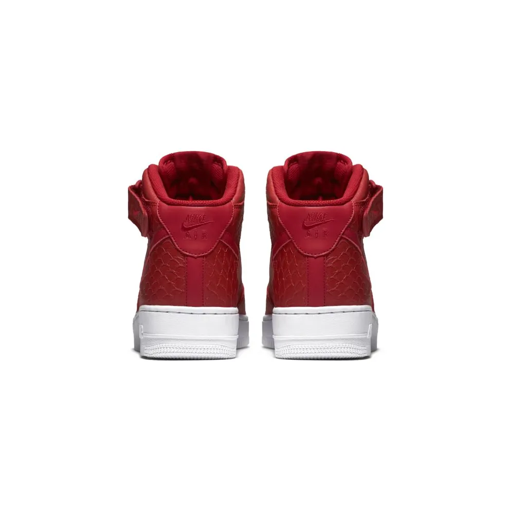 Nike Air Force 1 Mid Red Python Gym Red/White (804609-601)