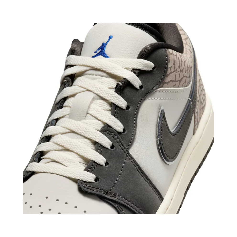Air Jordan 1 Low SE “Sail Deep Pewter Elephent Print” (IU2268-100)