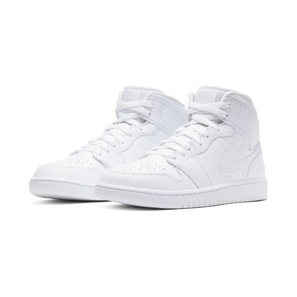 Air Jordan 1 Mid Triple White 2.0 (2020) (554724-130)