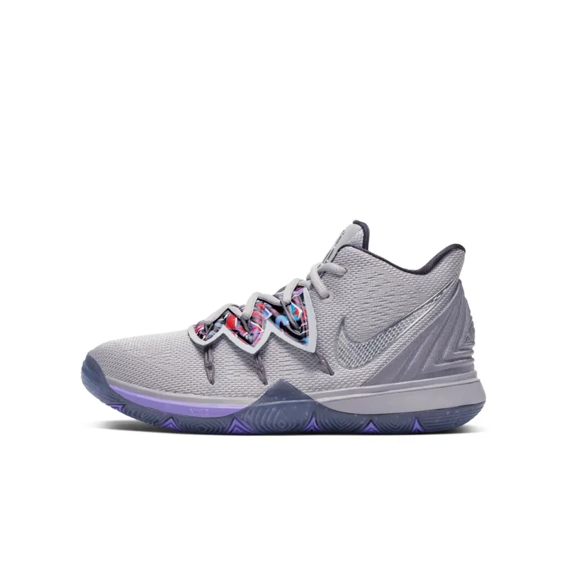 Nike Kyrie 5 Graffiti (GS) Atmosphere Grey/Metallic Silver (AQ2456-001)