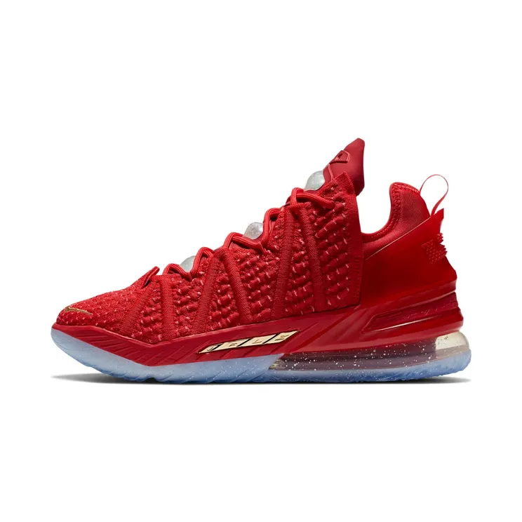 Nike LeBron 18 ‘X-Mas In LA’ University Red/Hyper Punch/Metallic Gold/Lucky Green (DB8148-601)