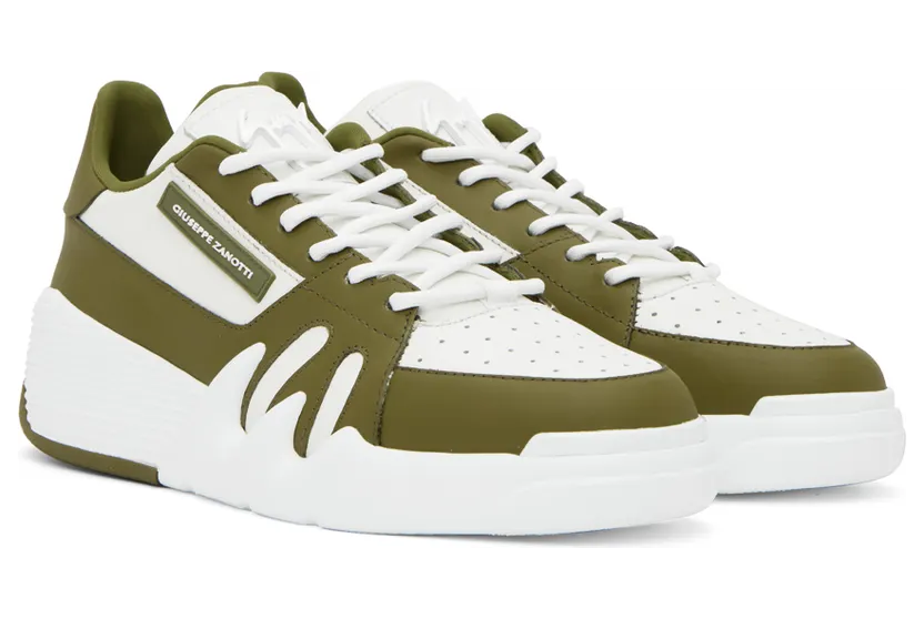 Giuseppe Zanotti Khaki & White Talon Sneakers (RM10005-93011) (4)
