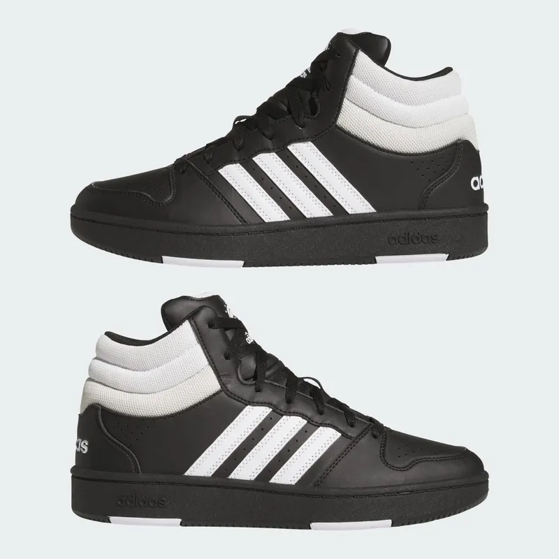 Adidas HOOPS MID CLASSIC Shoes Core Black / Cloud White / Orbit Grey (KI1035)
