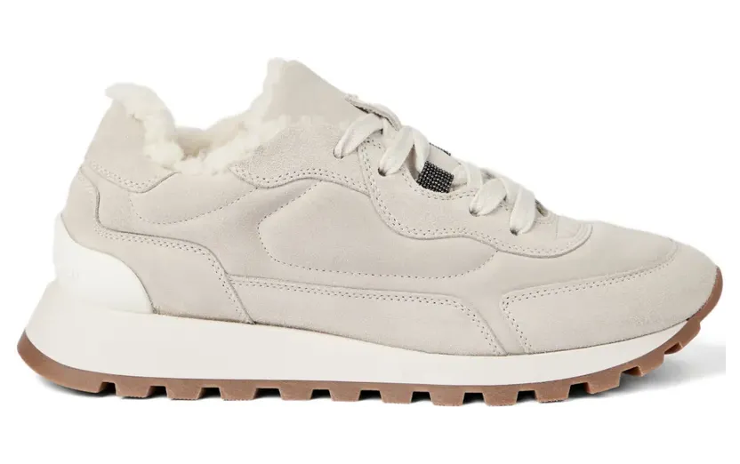 Brunello Cucinelli Sneakers mit Monili-Detail – Grau (MZSFG3092C9593)