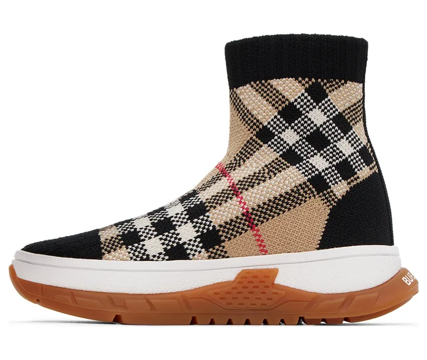 Burberry Kids Beige Vintage Check Sneakers (8049401) (3)