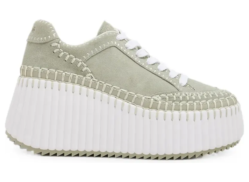 Chloé Nama wedge sneakers – Groen (CHC24A02IMS)