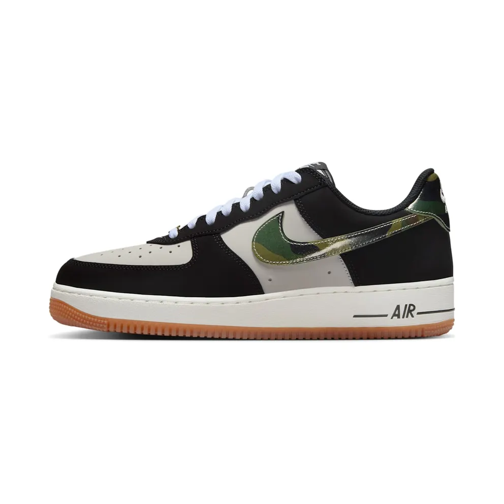 Nike Air Force 1 Low ’07 LV8 “Black Patent Camo Swoosh” (HQ1967-100)