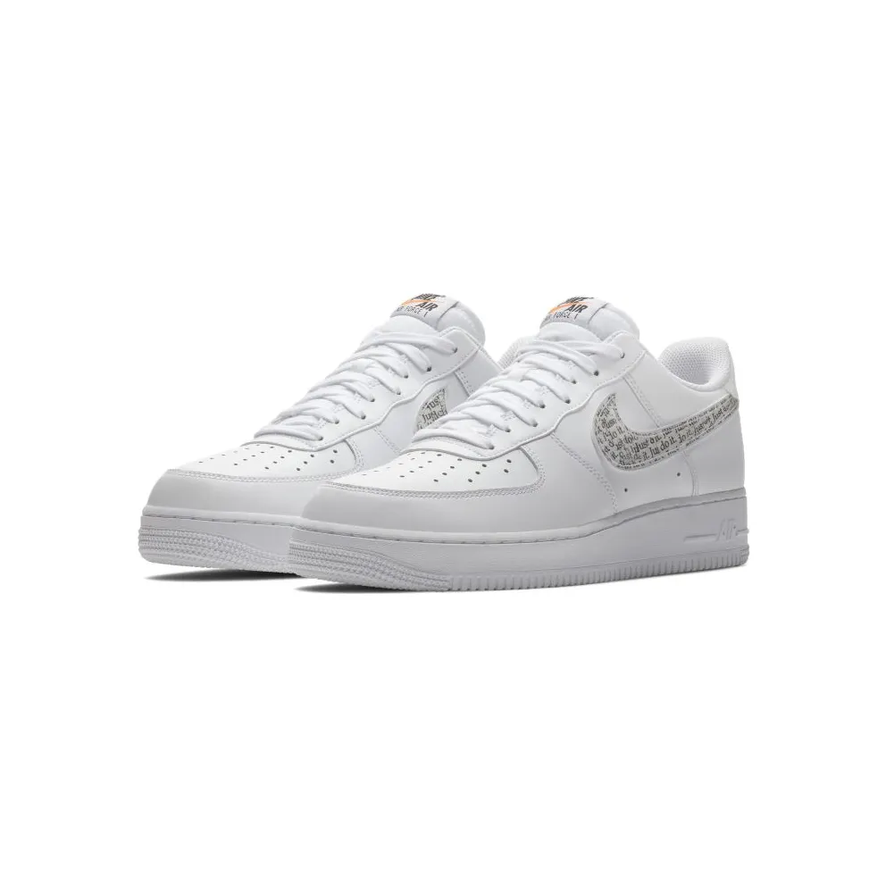 Nike Air Force 1 Low Just Do It Pack White White/White-Black-Total Orange (BQ5361-100)