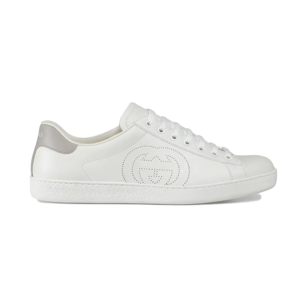 Gucci Ace Perforated Interlocking G White