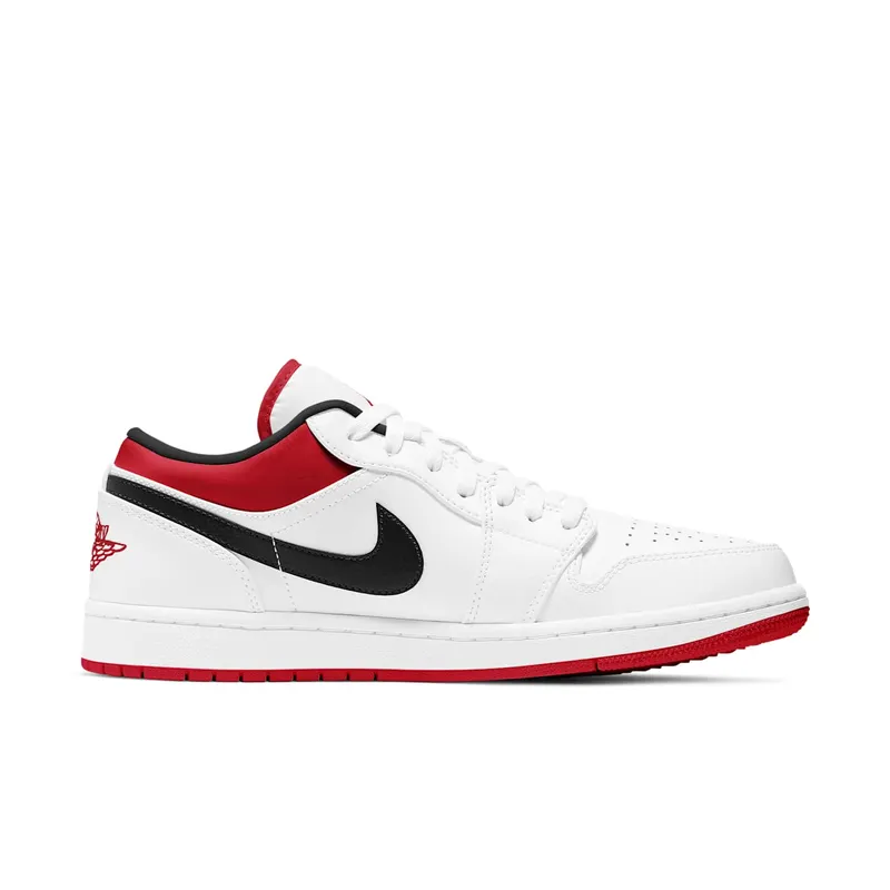 Jordan 1 Low White University Red Black White/University Red-Black (553558-118)