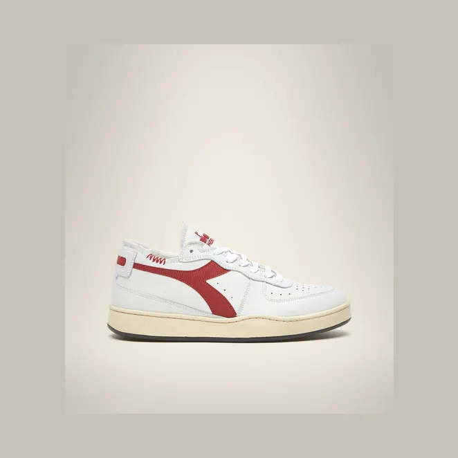 Diadora Mi Basket Row Cut White / Garnet (201.176282-C7114)