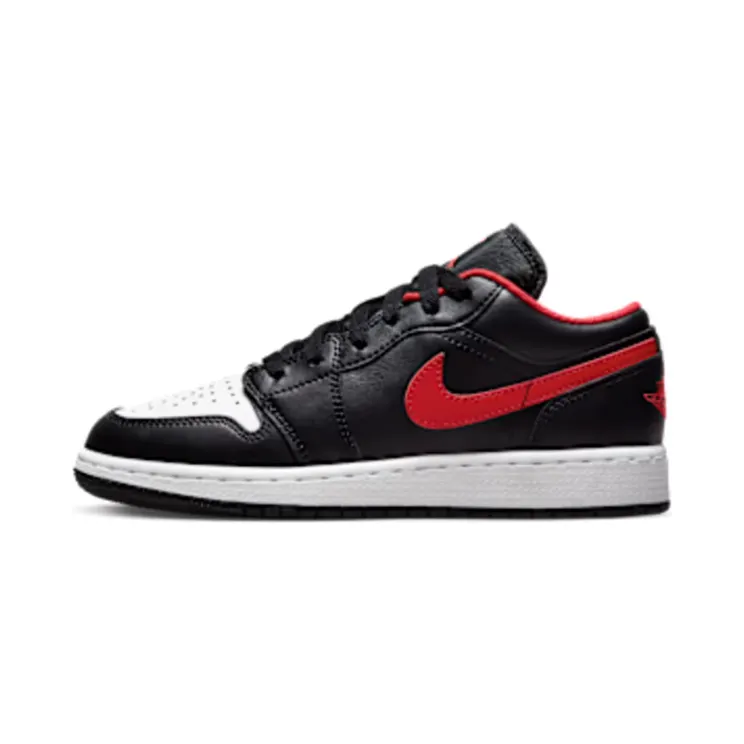 AIR Jordan 1 LOW GS White Toe “Black / White / Fire Red” (553560-063)