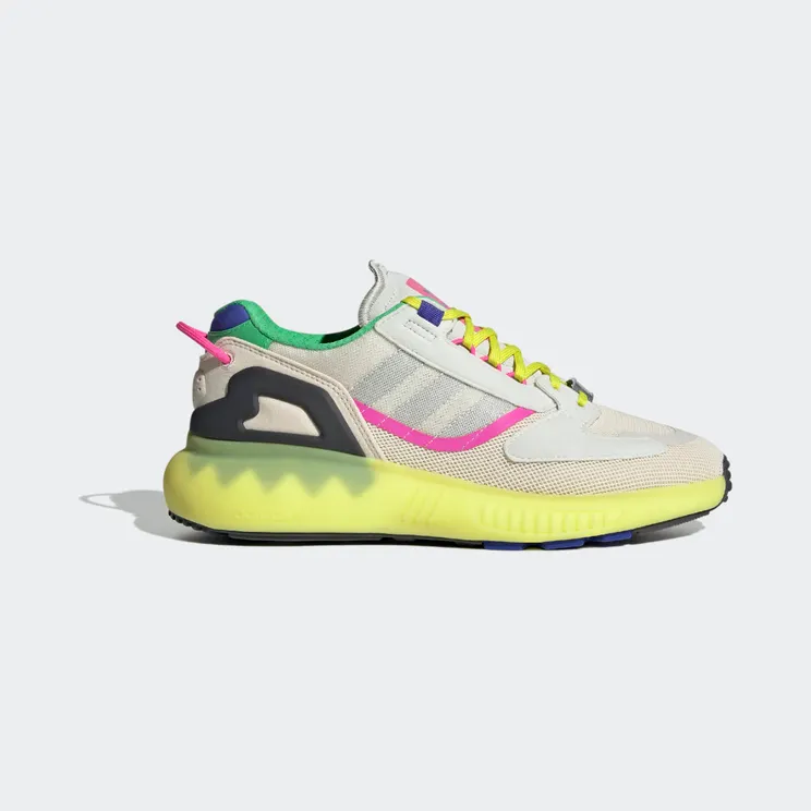 adidas ZX 5K BOOST Wonder White / White Tint / Acid Yellow (GV7704)