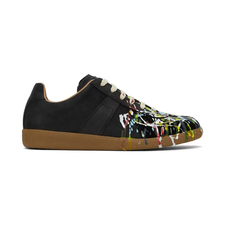 Maison Margiela Off-White & Multicolor Paint Drop Replica Sneakers (S57WS0240 P1892)