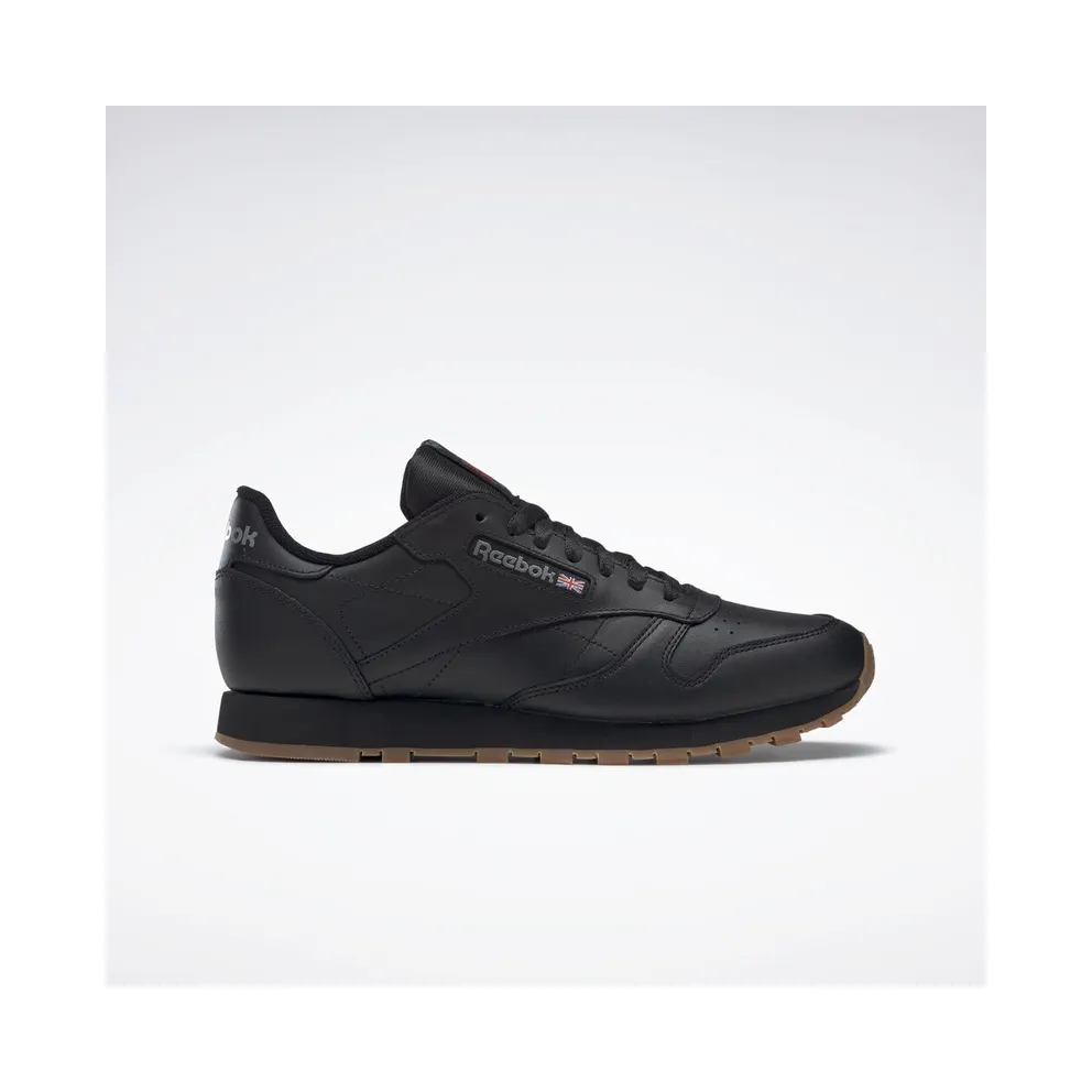 Reebok Classic Leather Shoes Intense Black / Gum
