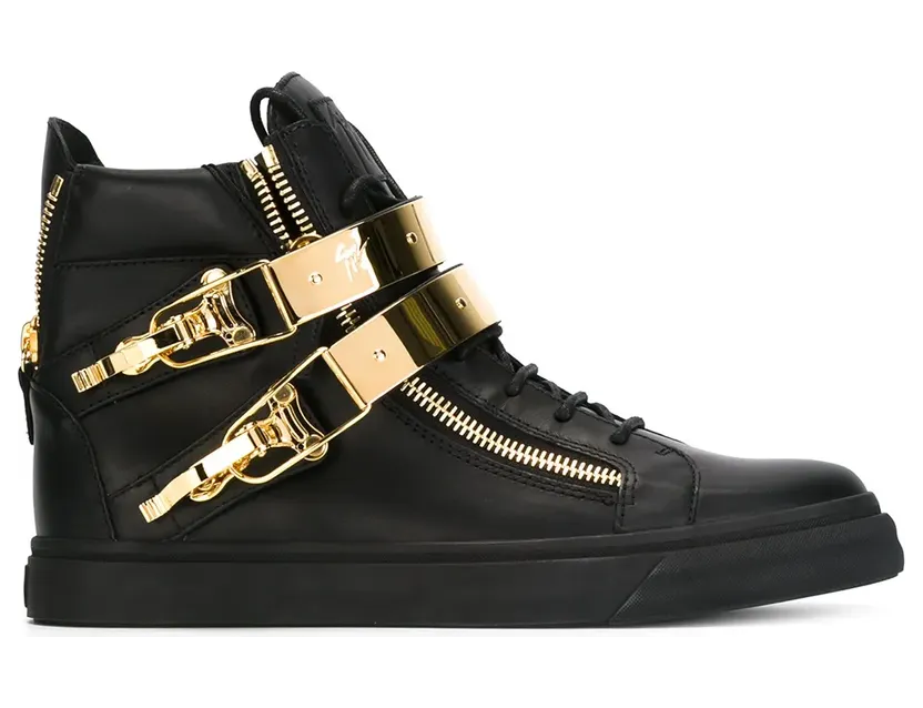 Giuseppe Zanotti High-Top-Sneakers mit Reißverschluss – Schwarz (RU5040001)