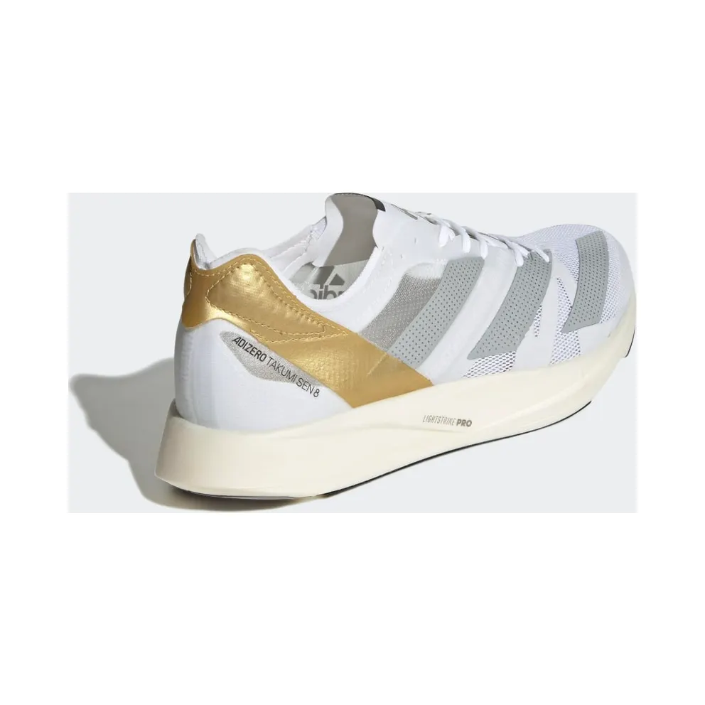adidas Adizero Takumi Sen 8 TME Cloud White / Grey Two / Gold Metallic (GW1380)