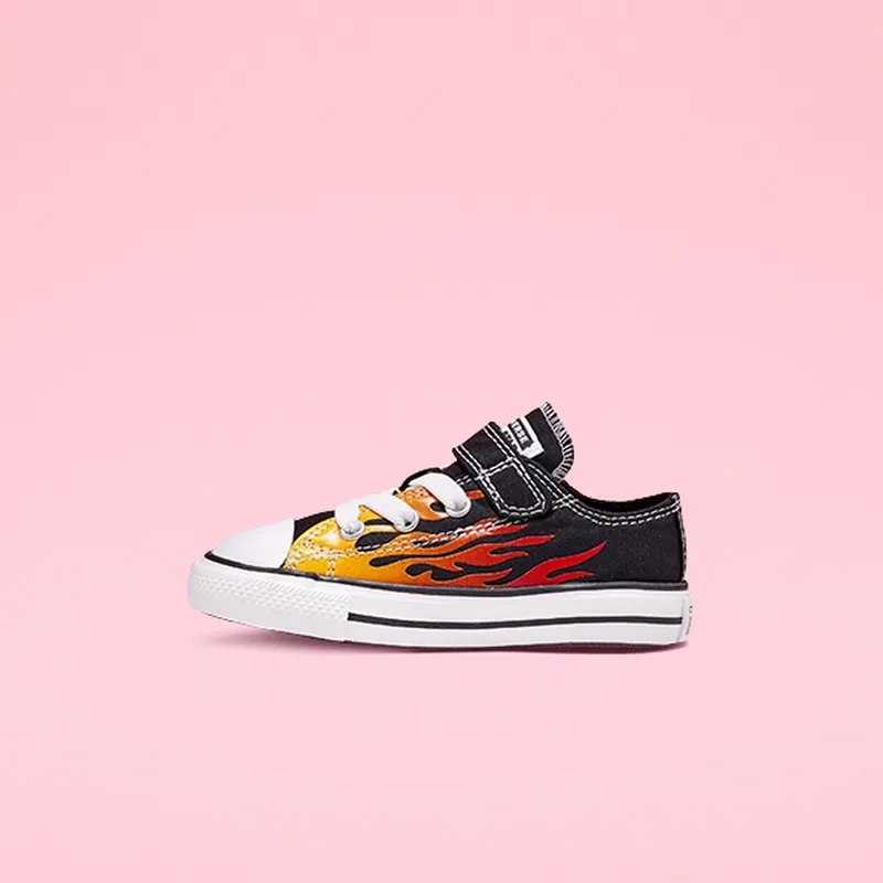 Converse Toddler Archive Flames Hook and Loop Chuck Taylor All Star Low Top (766199C)