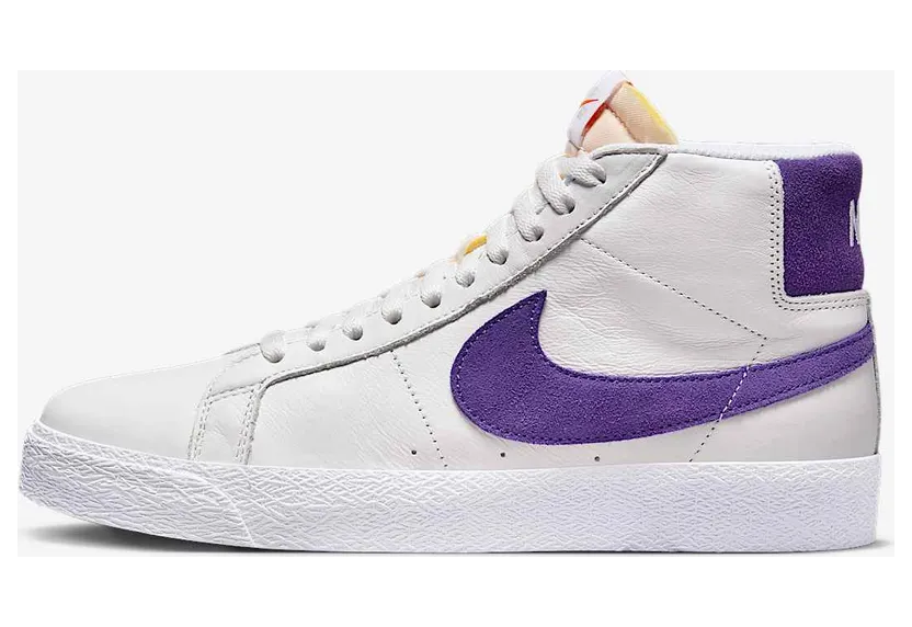 Nike SB Blazer Mid “White / Gum Light Brown / Court Purple” (DZ4949-100)