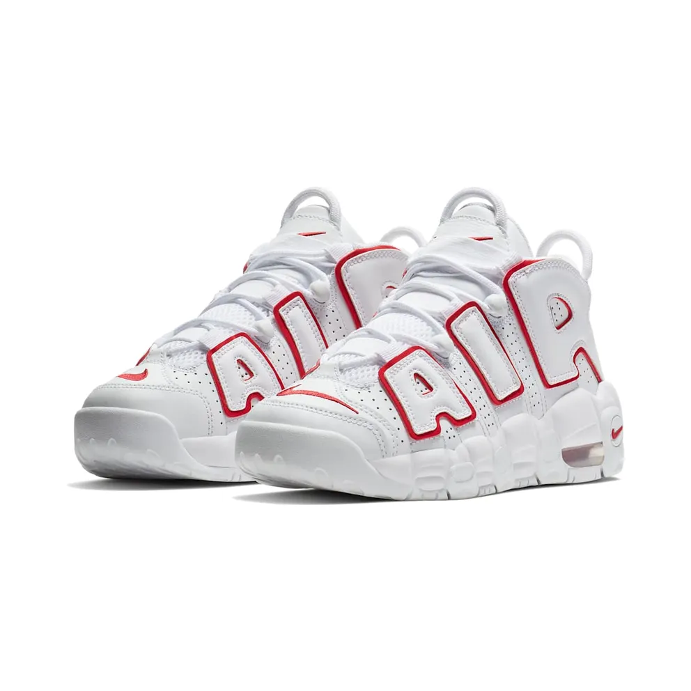 Nike Air More Uptempo White Varsity Red Outline (GS) White/Varsity Red-White (415082-108)