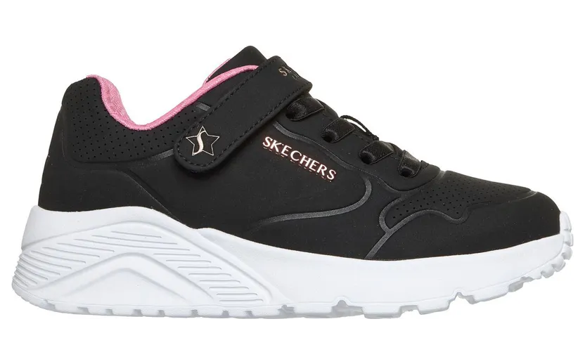 Skechers Uno Lite “Star Icon Black / Roos Gold” (310429LBKRG)