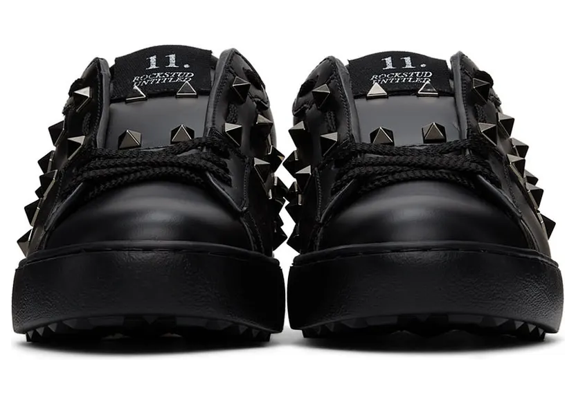 Valentino Garavani Black Rockstud Untitled Open Sneakers (WW2S0A01BXE) (2)