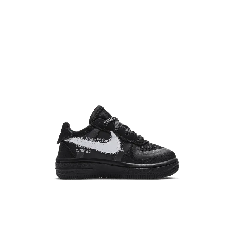 Nike x Off White Air Force 1 Low Black Kids (2018) (BV0853-001)