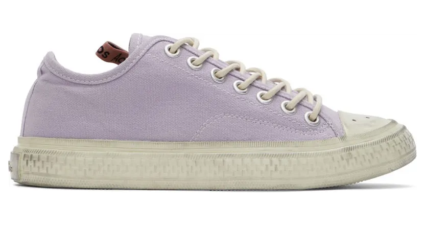 Acne Studios Off-White Canvas Low-Top Sneakers (AD0347-)