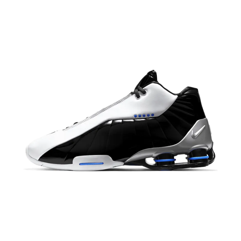 Nike Shox BB4 Black Patent White/Metallic Silver-Black-Racer Blue (AT7843-102)