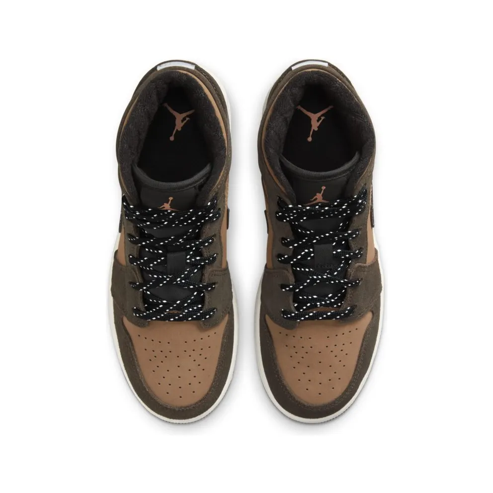 Jordan 1 Mid SE Dark Chocolate (GS) (DC7248-200)