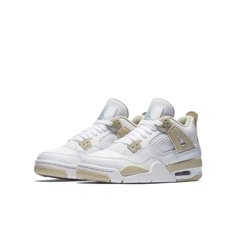 Jordan 4 Retro Sand 2017 (GS) White/Boarder Blue-Light Sand (487724-118)