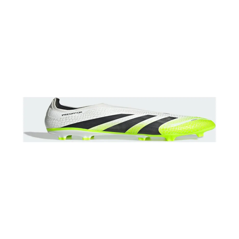adidas Predator League Laceless Firm/multi-ground Boots “Cloud White / Core Black / Lucid Lemon” (JI1169)