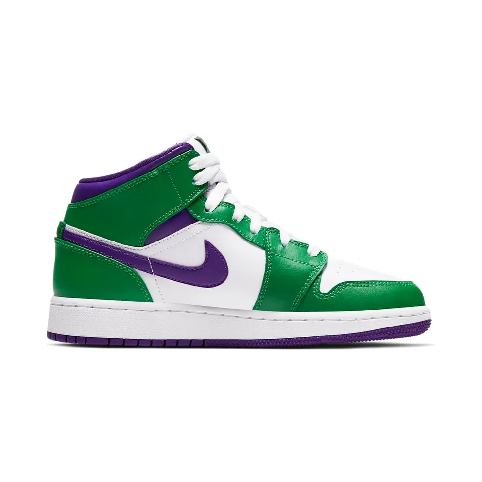 Jordan 1 Mid Incredible Hulk (GS) Aloe Green/Court Purple-White (554725-300)
