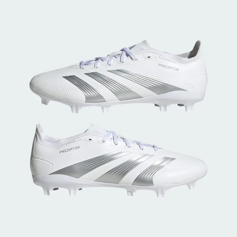 adidas Predator 24 League Low FG Cloud White Silver Metallic Grey (IE2372)
