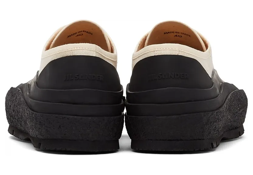 Jil Sander Off-White Canvas Low-Top 105 ANTIQUE WHITE (JI37520A_14351) (4)