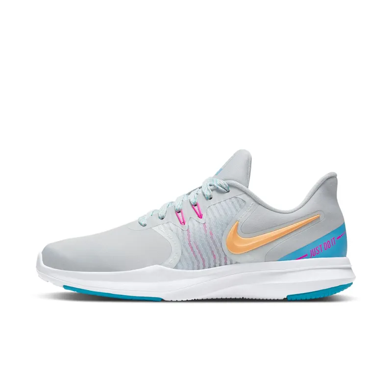 Nike In Season TR 8 “Pure Platinum / Blue Force / Laser Fuchsia / Melon Tint” (AA7773-004)
