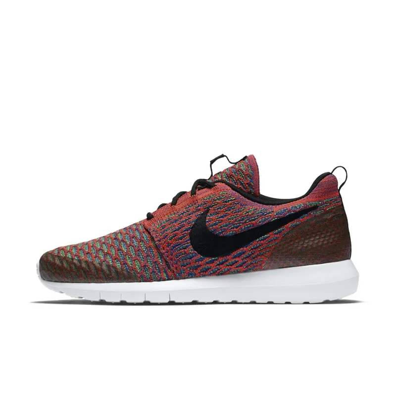 Nike Roshe NM Flyknit Bright Crimson Multi-Color Bright Crimson/Black-Green Streak-Game Royal (816531-600)