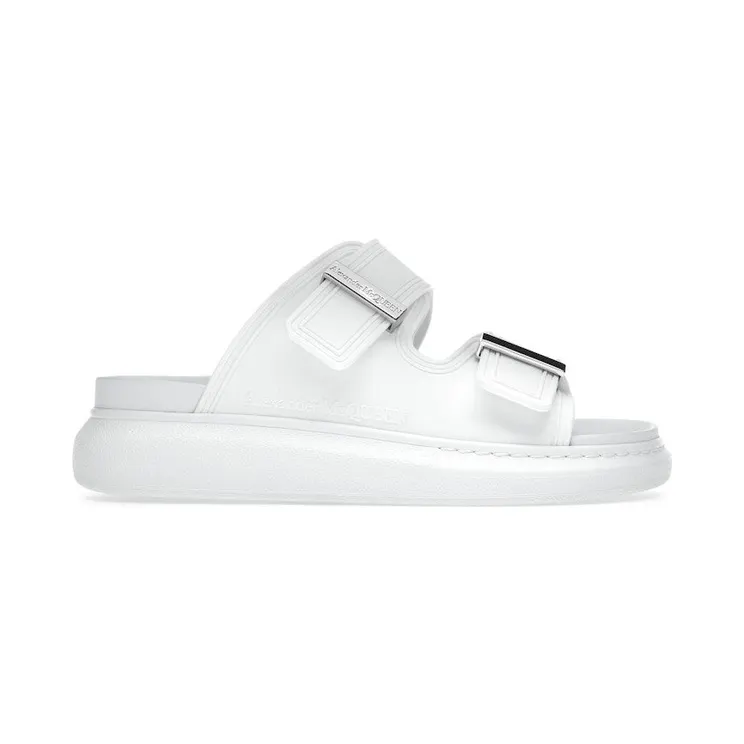 Alexander McQueen Hybrid Buckled Rubber Sandals White (658063W4Q519359)