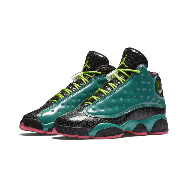 Air Jordan 13 Retro’Doernbecher’ BG Emerald Green/Volt Ice/Black/Dynamic Pink (836788-305)