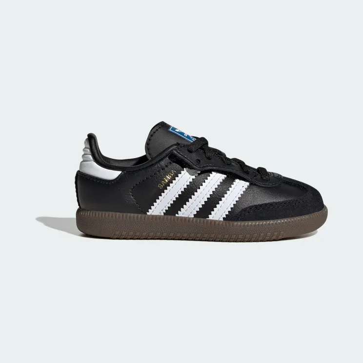 adidas Samba OG Comfort Closure Elastic Lace Shoes Kids “Cloud White / Core Black / Gum” (JQ3192)