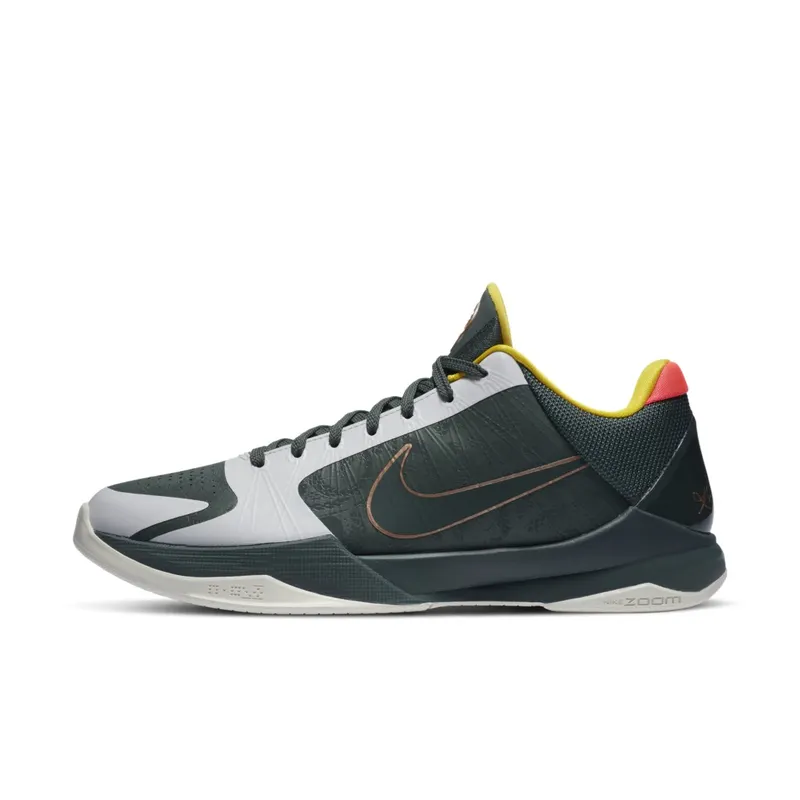 Nike Kobe 5 Protro EYBL Girls (2020) Forest Green/Metallic Red Bronze-Speed Yellow-Forest Green (CD4991-300)