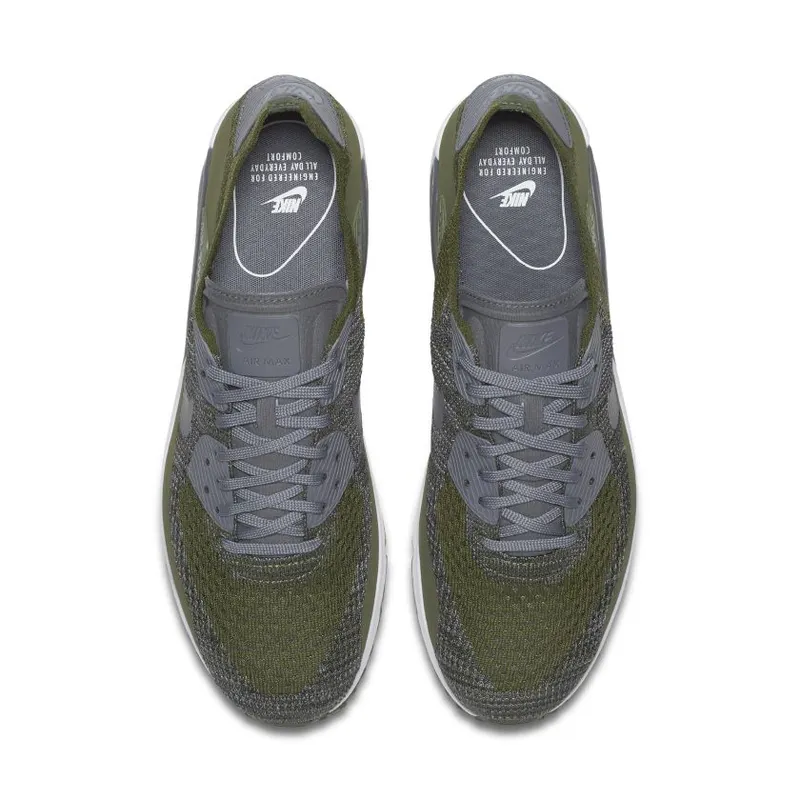 Nike Air Max 90 Ultra Flyknit 2.0 Green Rough Green/Dark Grey-White-Black (875943-300)