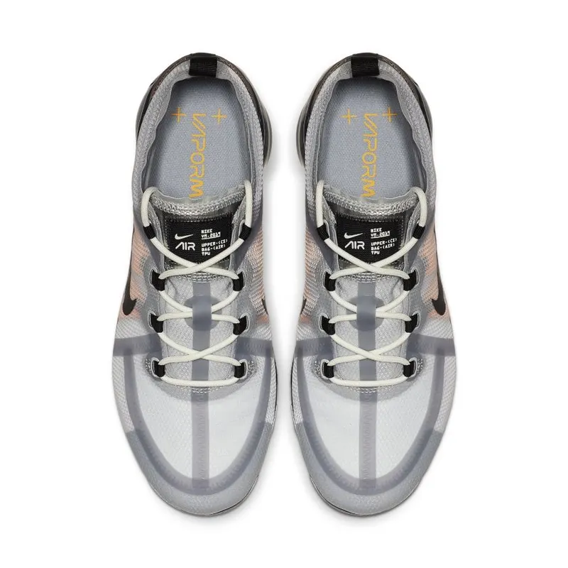 Nike Air VaporMax 2019 Wolf Grey Wolf Grey Pure Platinum Fuel Orange Black (AR6631-006)