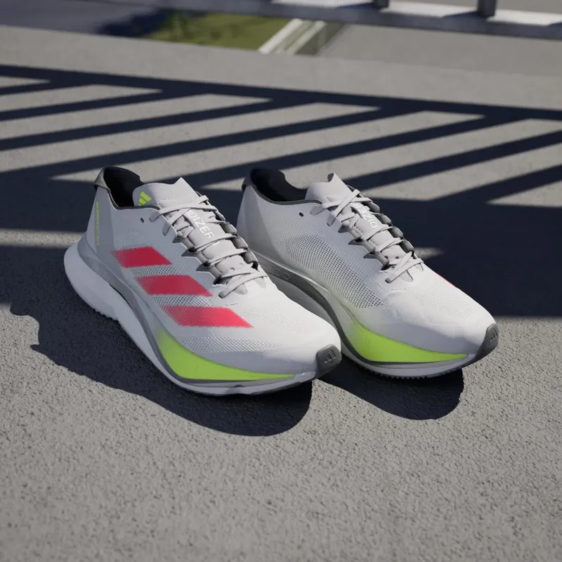 Adidas Adizero Boston 12 Dash Grey / Lucid Red / Lucid Lemon (JI4473)